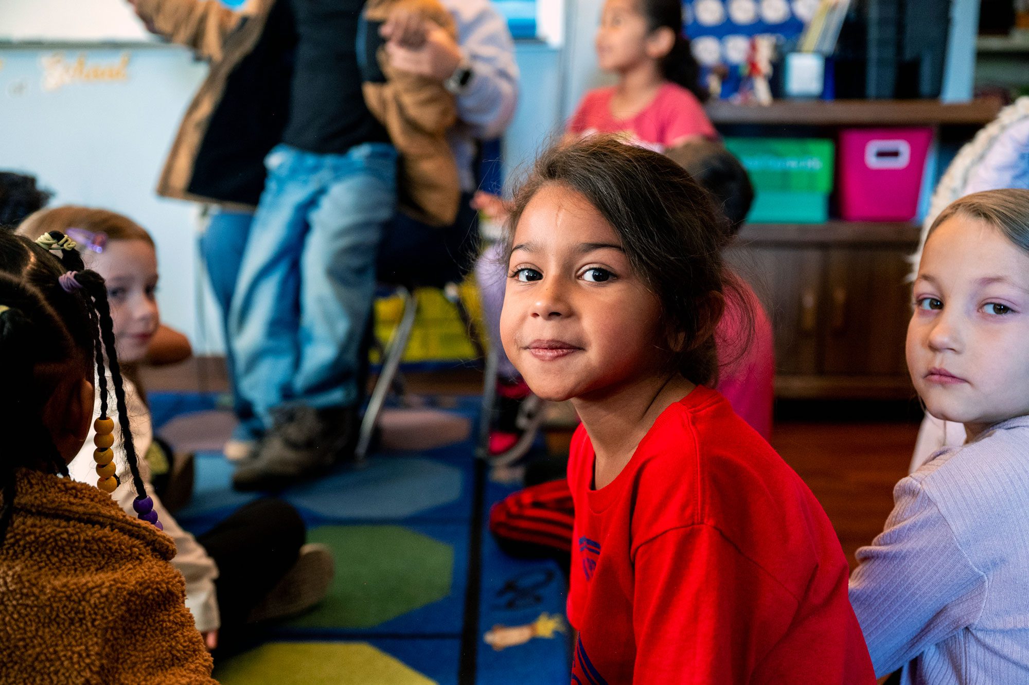 Student sitting in classroom